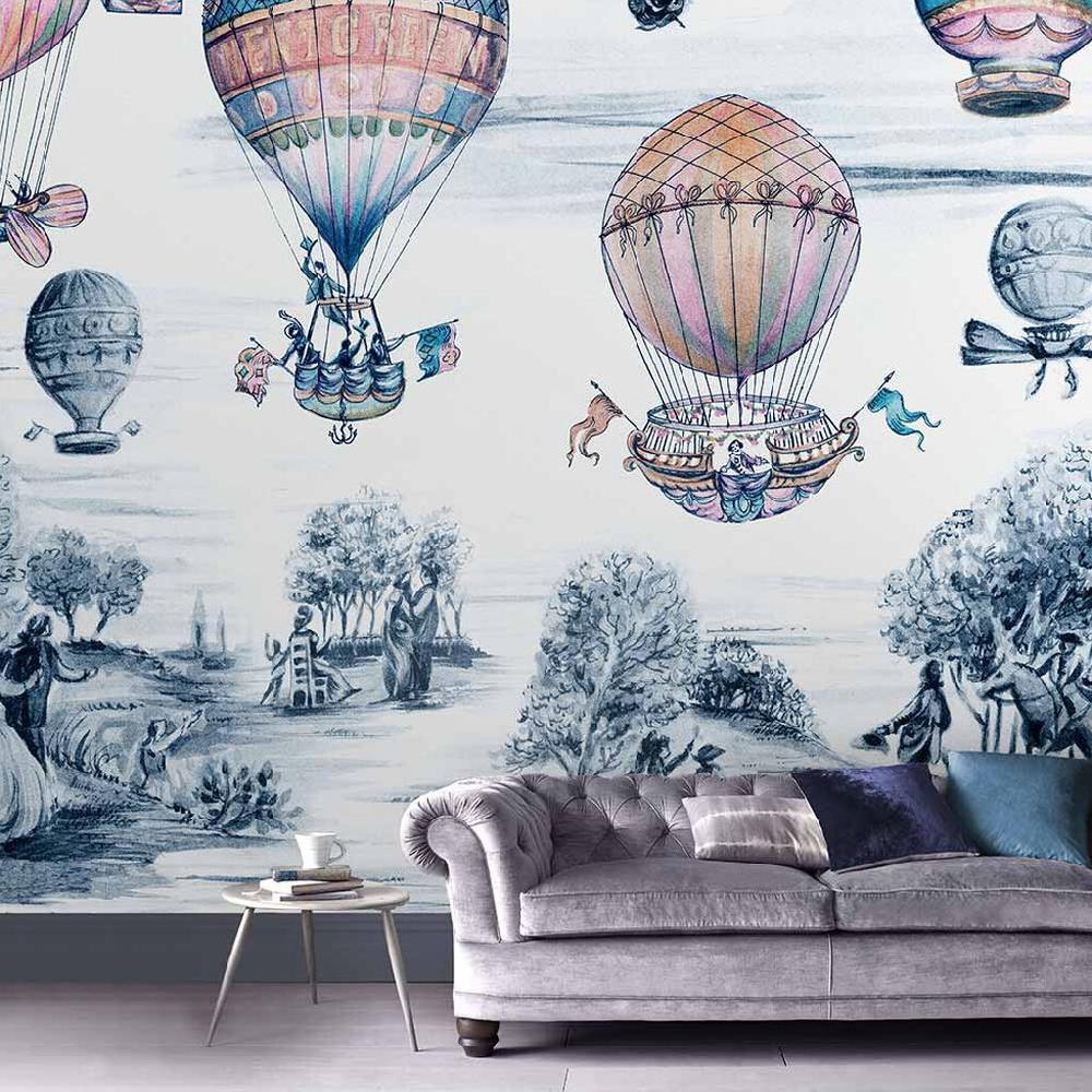 graham & brown Deep Sky Balloon Race Bespoke Mural