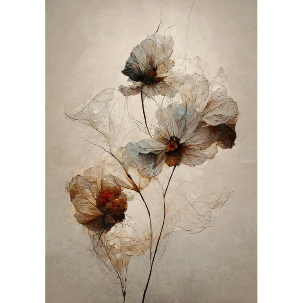 graham & brown Delicate Floral Natural Wall Art