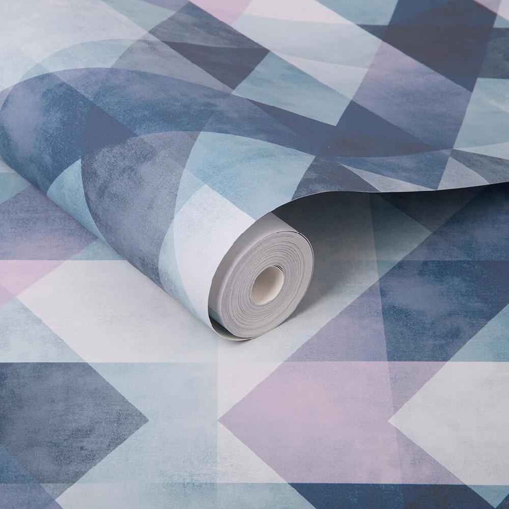 Graham & Brown Dimension Steel Blue Wallpaper