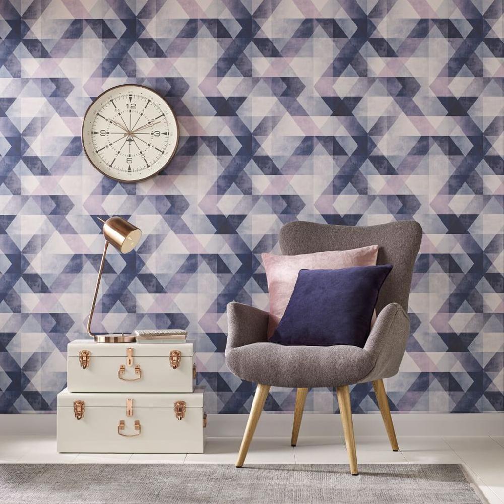 graham & brown Dimension Steel Blue Wallpaper