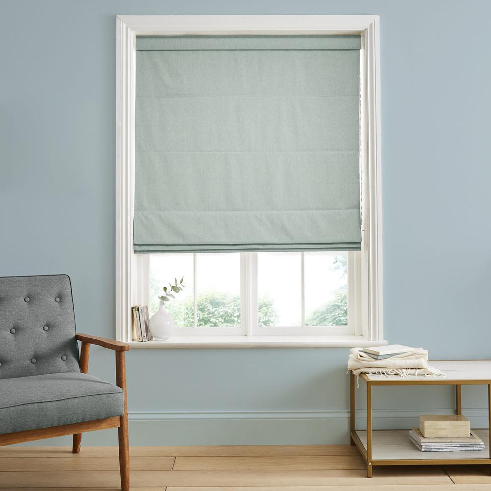 graham & brown Dune Aqua Roman Shade