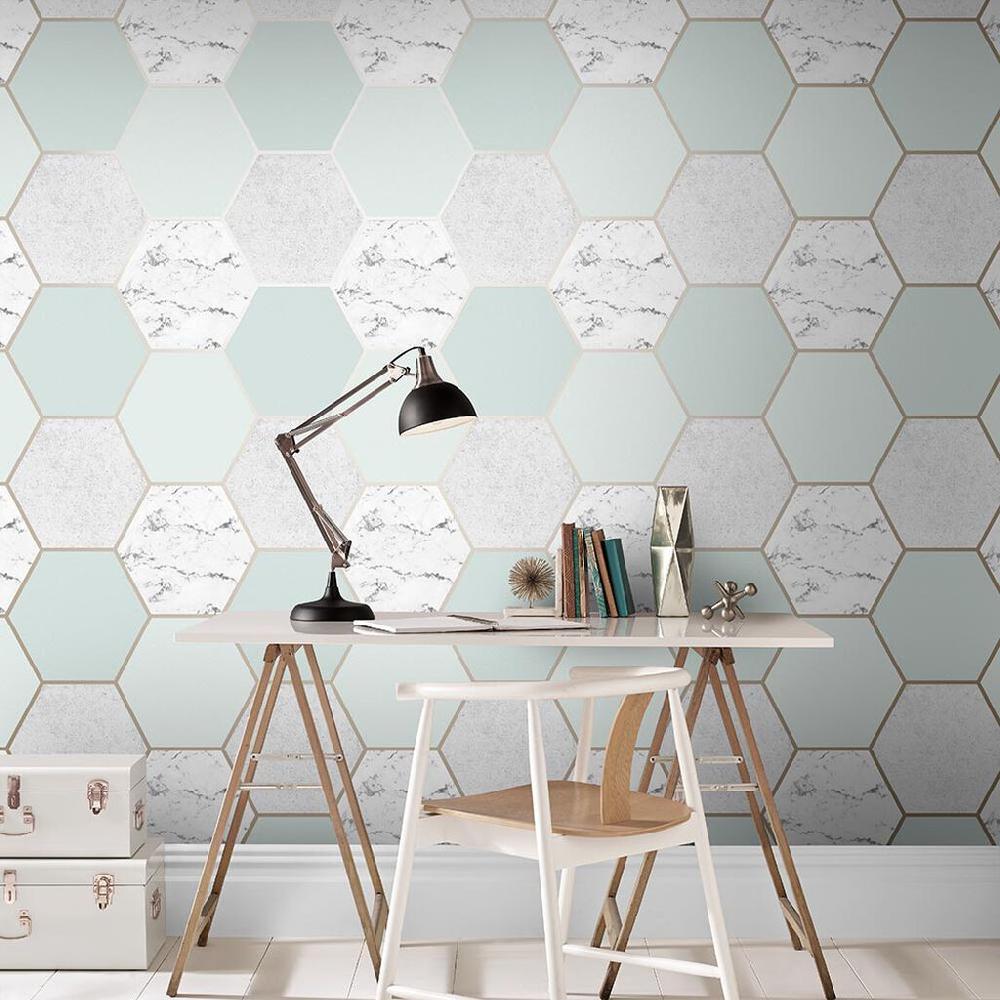 graham & brown Earthen Mint Wallpaper