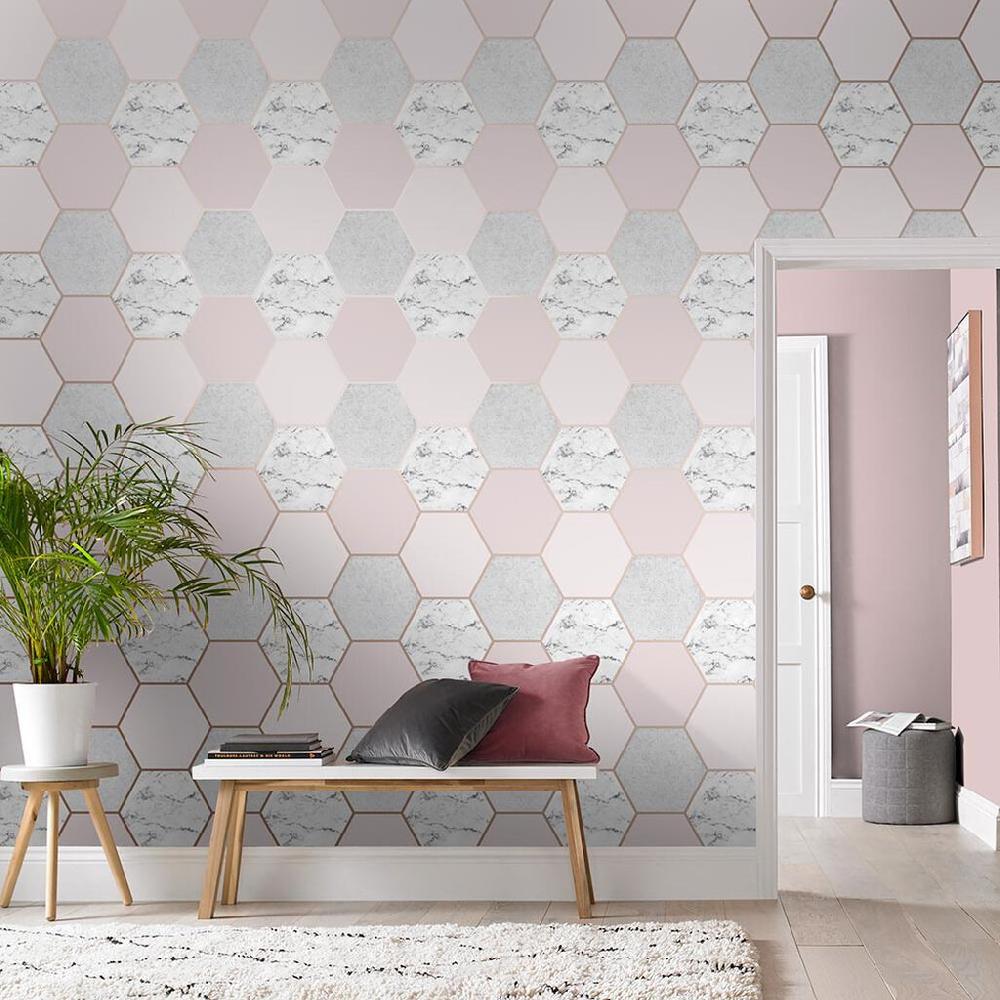 graham & brown Earthen Rose Quartz Wallpaper
