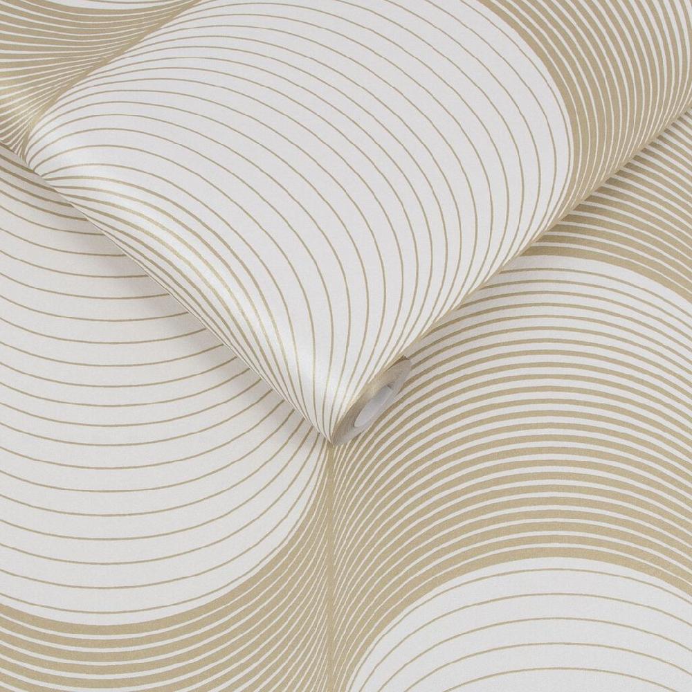 Graham & Brown Eclipse Pearl & Gold Wallpaper