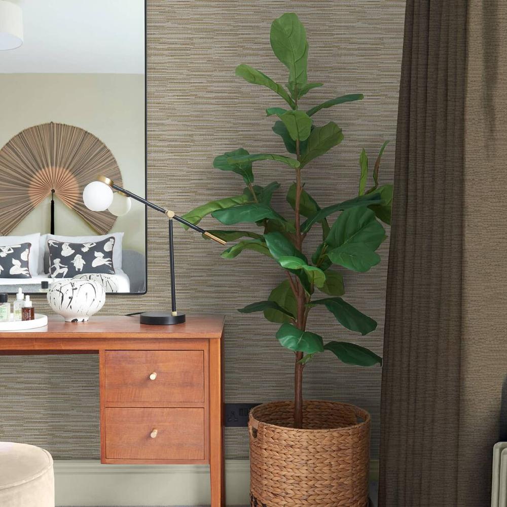 graham & brown Empress Grasscloth Neutral Wallpaper