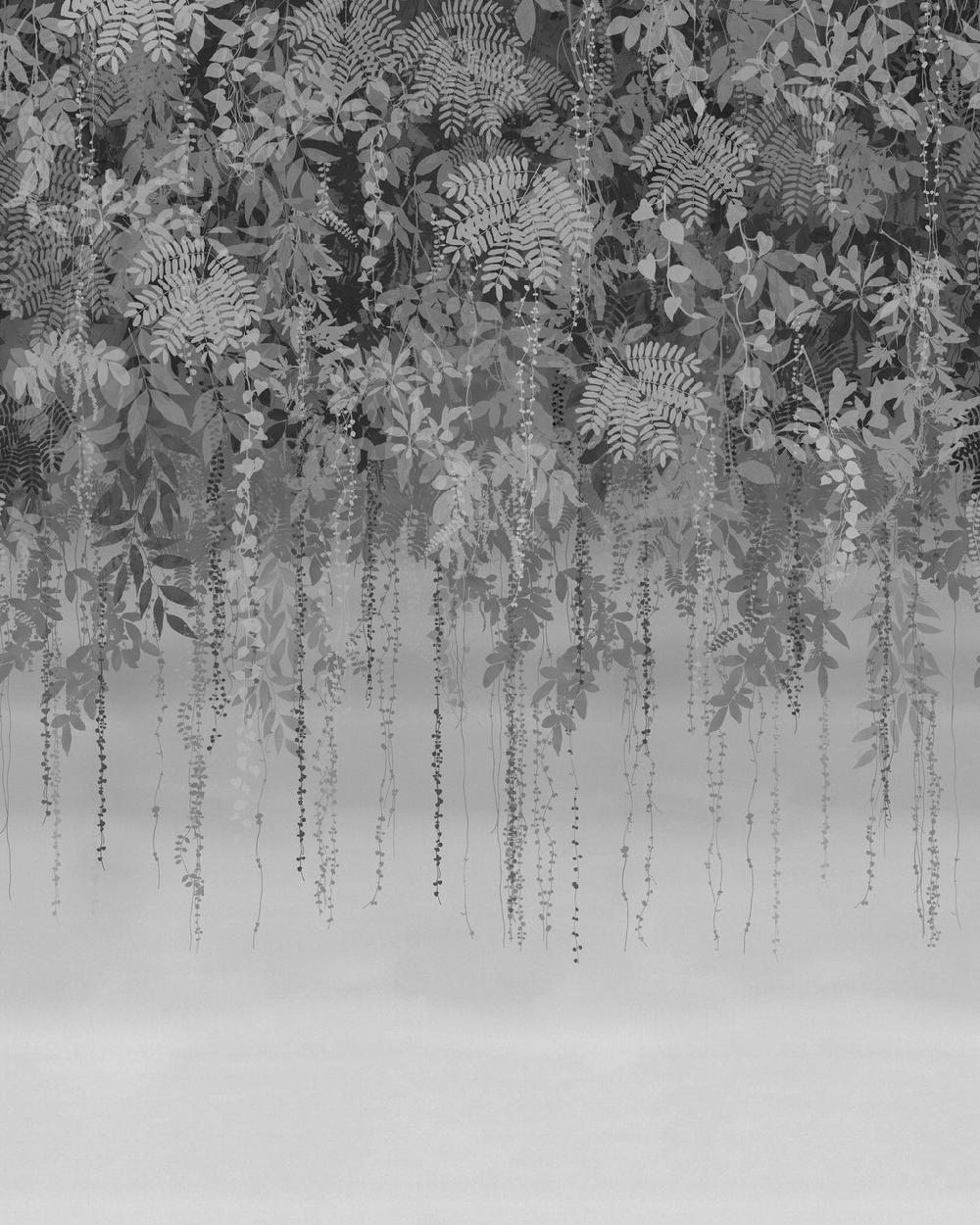 Graham & Brown Enchanted Vale Charcoal Bespoke Mural