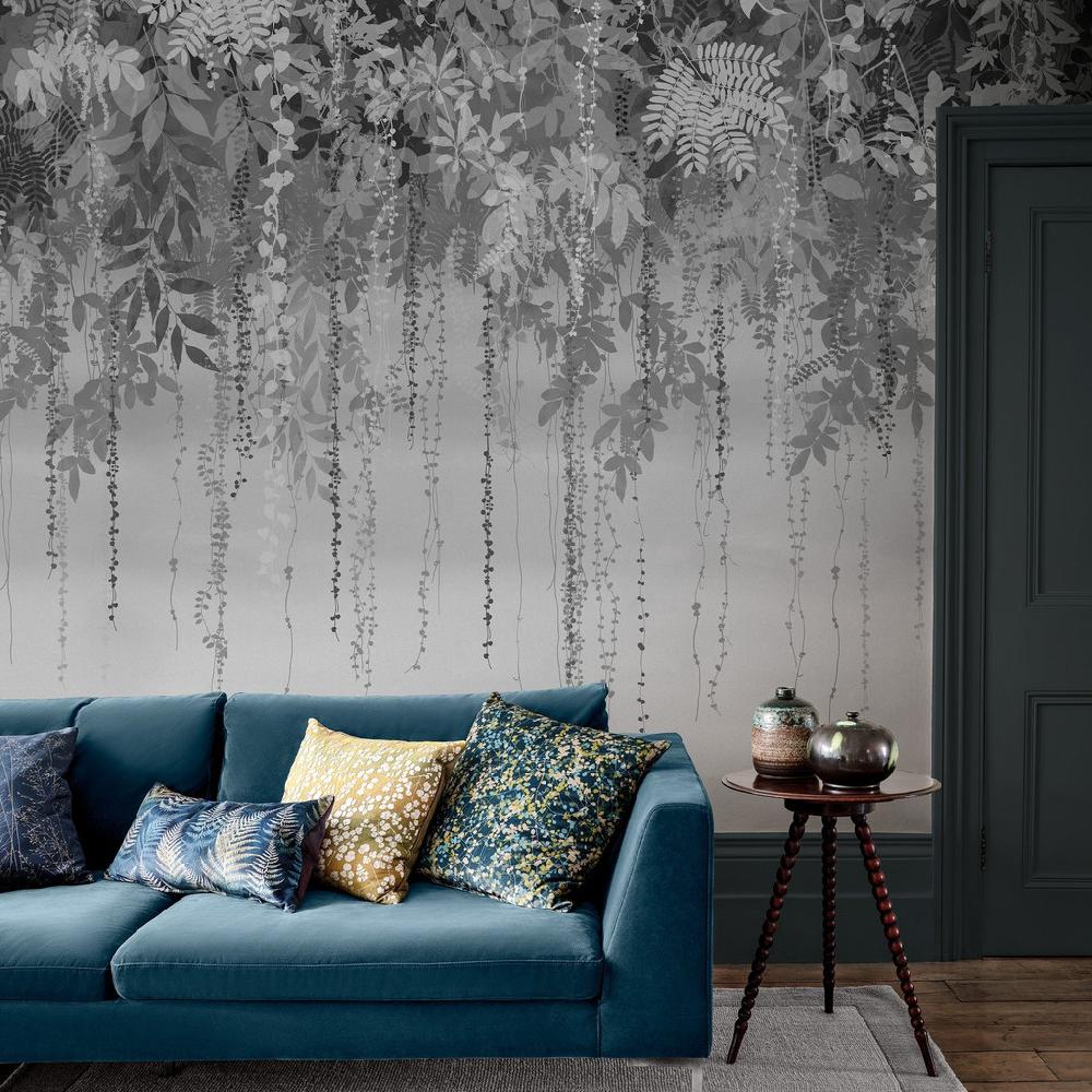 graham & brown Enchanted Vale Charcoal Bespoke Mural