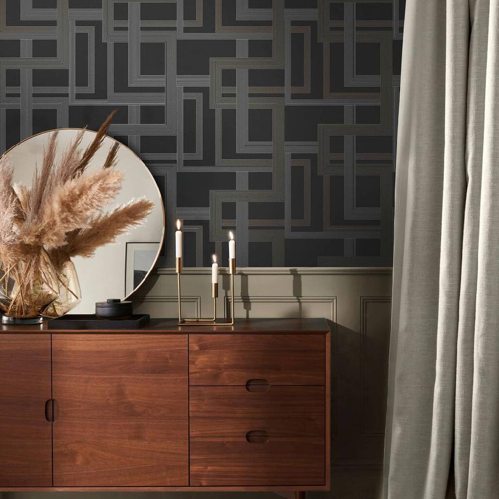 graham & brown Entwine Charcoal Wallpaper