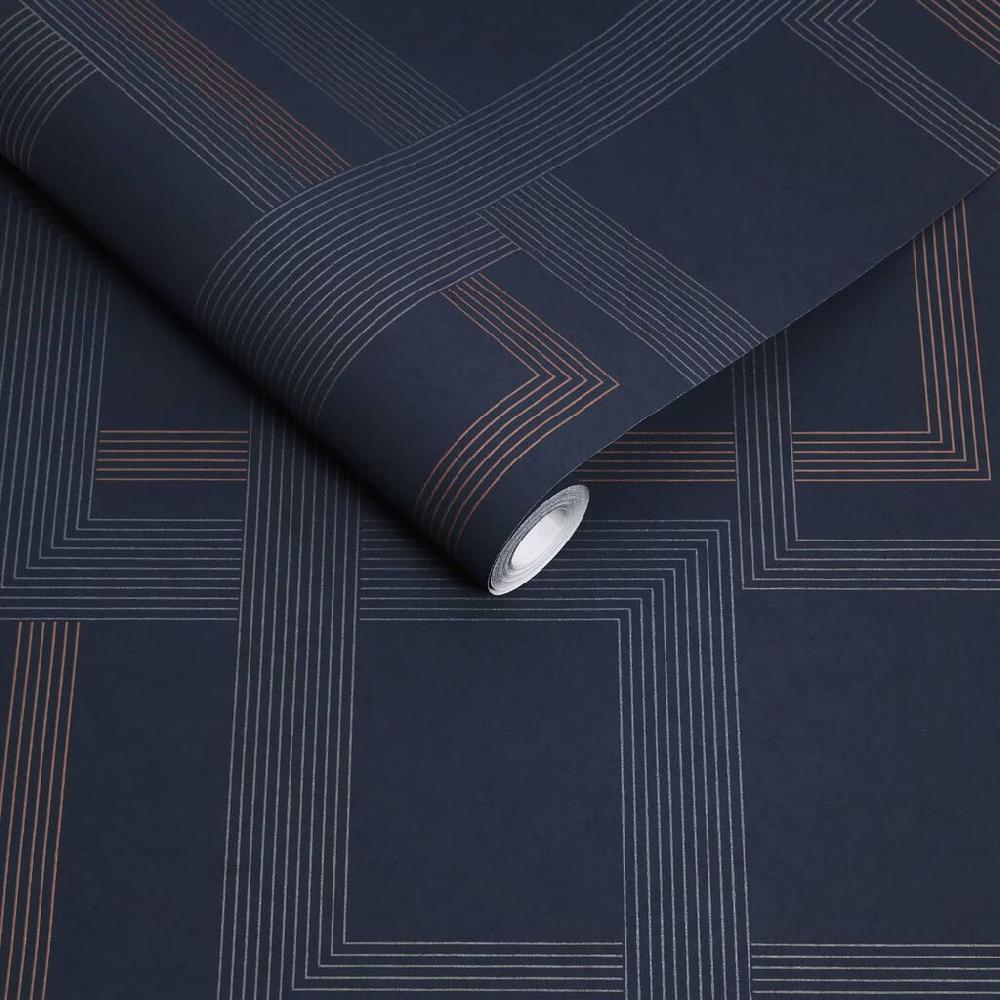 Graham & Brown Entwine Navy Wallpaper