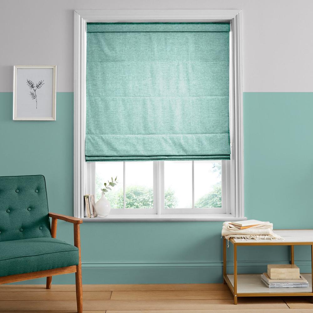 graham & brown Ethereal Aqua Roman Shade