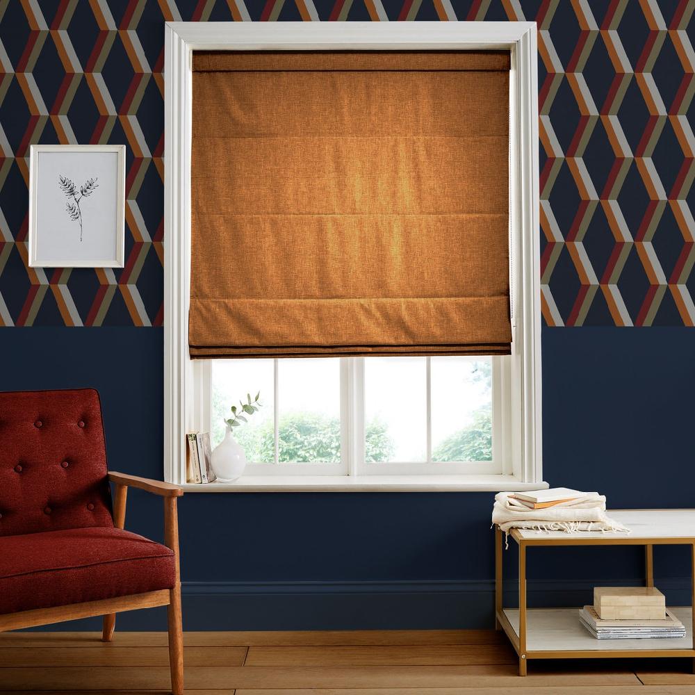 graham & brown Ethereal Copper Roman Shade