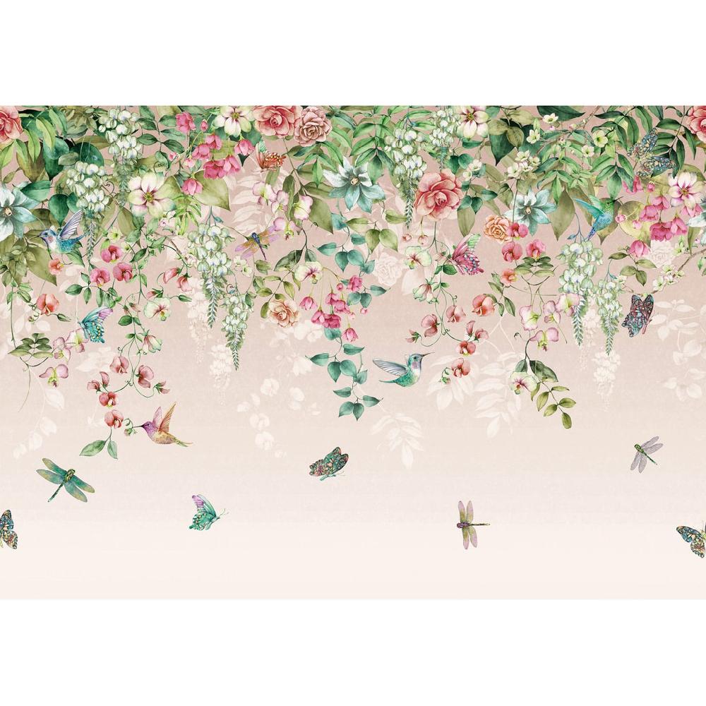 Graham & Brown Ethereal Flora Blush Bespoke Mural