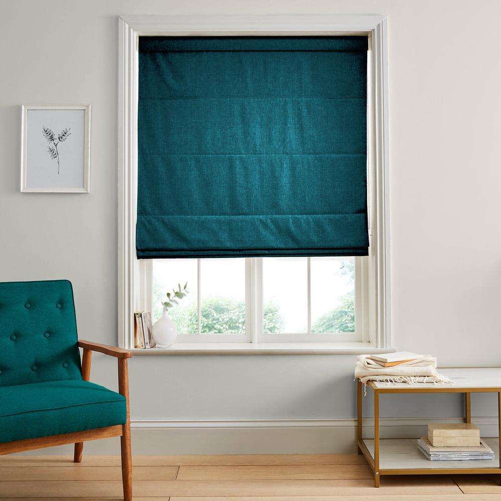 graham & brown Ethereal Teal Roman Shade
