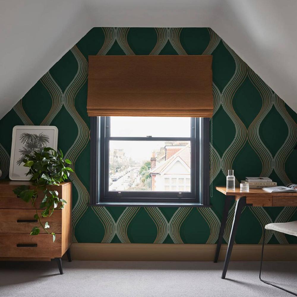graham & brown Euphoria Emerald Wallpaper