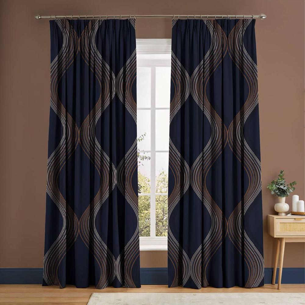 graham & brown Euphoria Navy Curtains