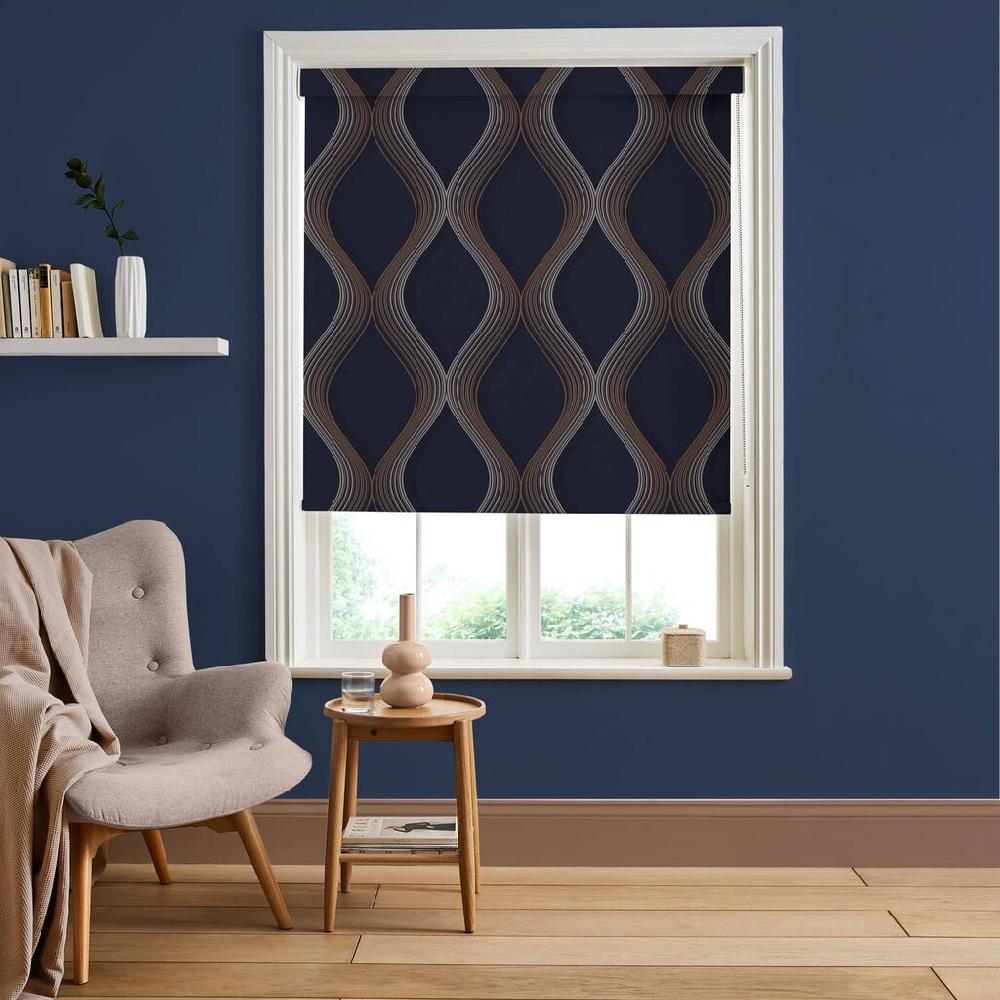 graham & brown Euphoria Navy Roller Shade