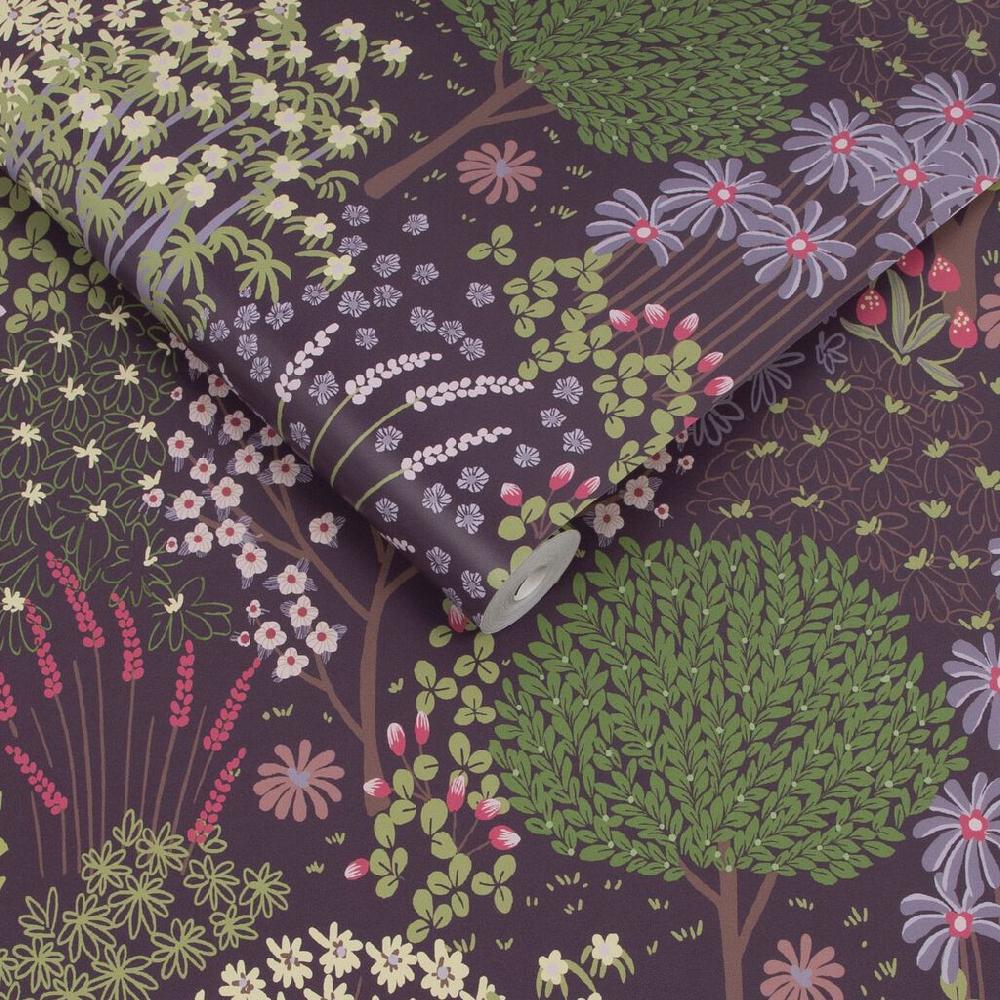 Graham & Brown Fable Plum Wallpaper