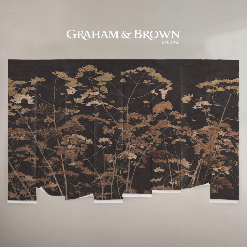 Graham & Brown Flower Press Chocolate Mural