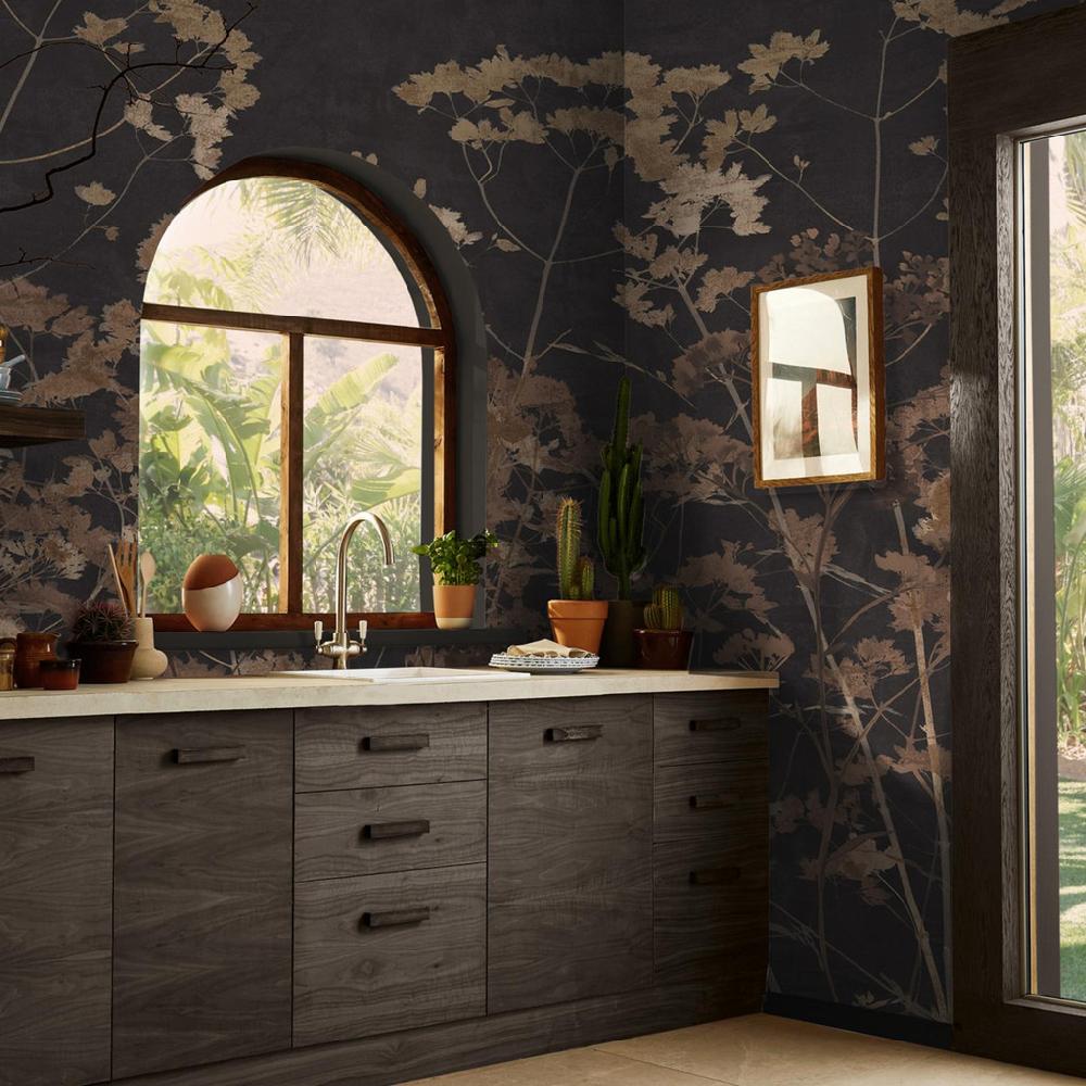 graham & brown Flower Press Chocolate Mural