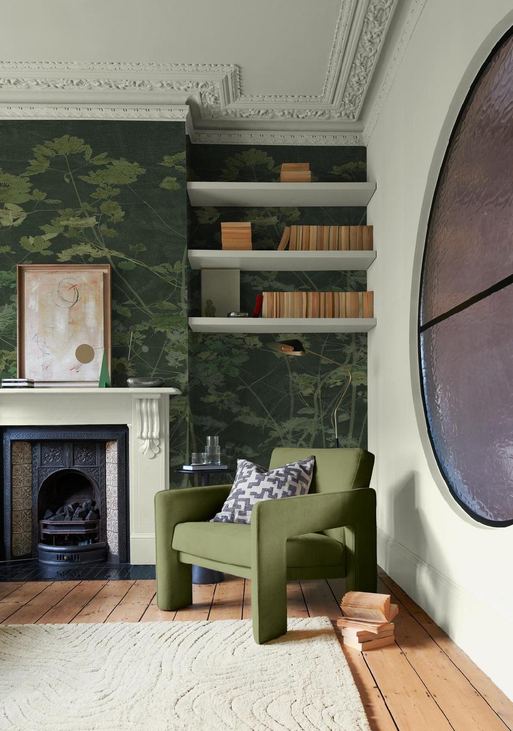 Graham & Brown Flower Press Emerald Mural