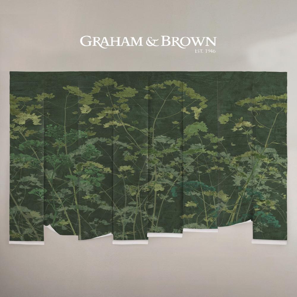 Graham & Brown Flower Press Emerald Mural