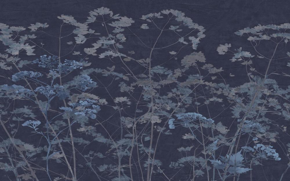 Graham & Brown Flower Press Indigo Bespoke Mural