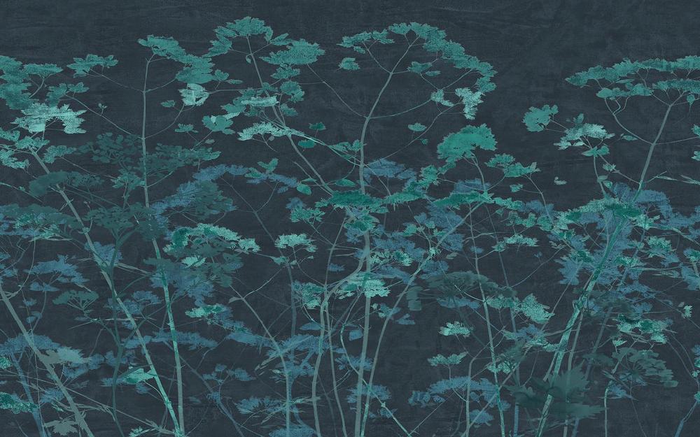 Graham & Brown Flower Press Teal Mural