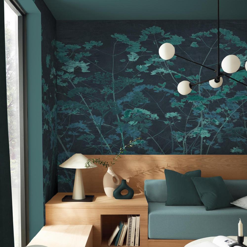 graham & brown Flower Press Teal Mural