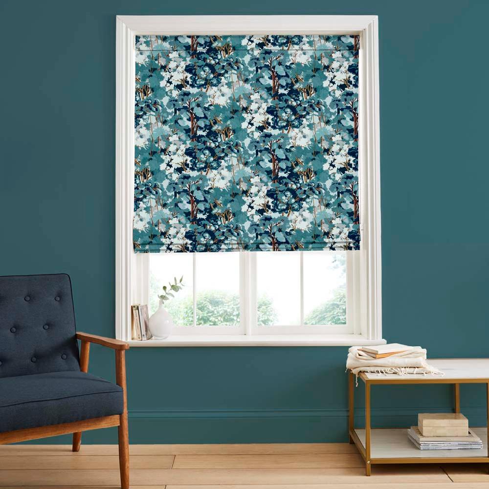 graham & brown Folklore Tree Blue Roman Shade