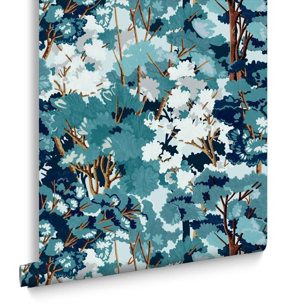 Graham & Brown Folklore Tree Blue Wallpaper