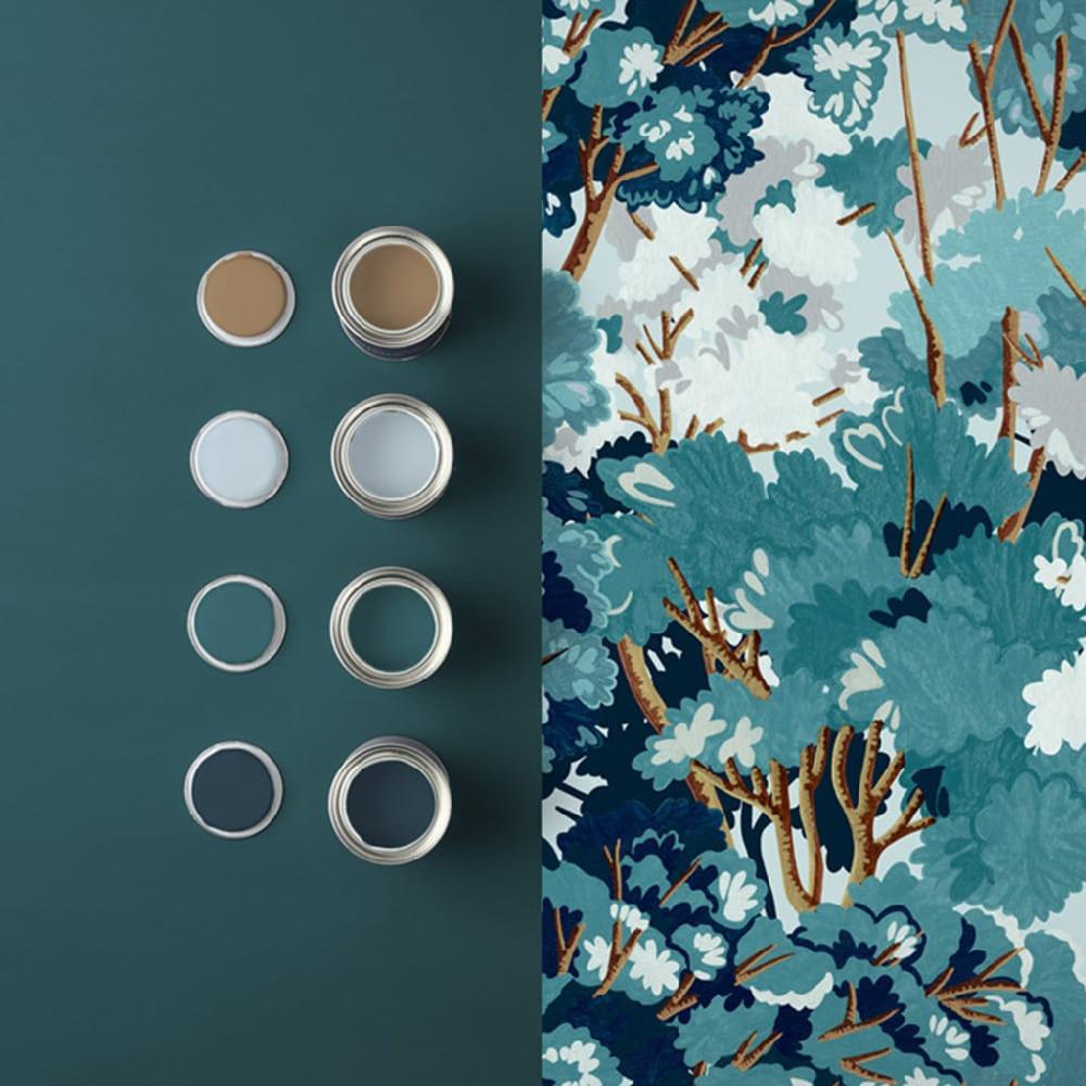 Graham & Brown Folklore Tree Blue Wallpaper