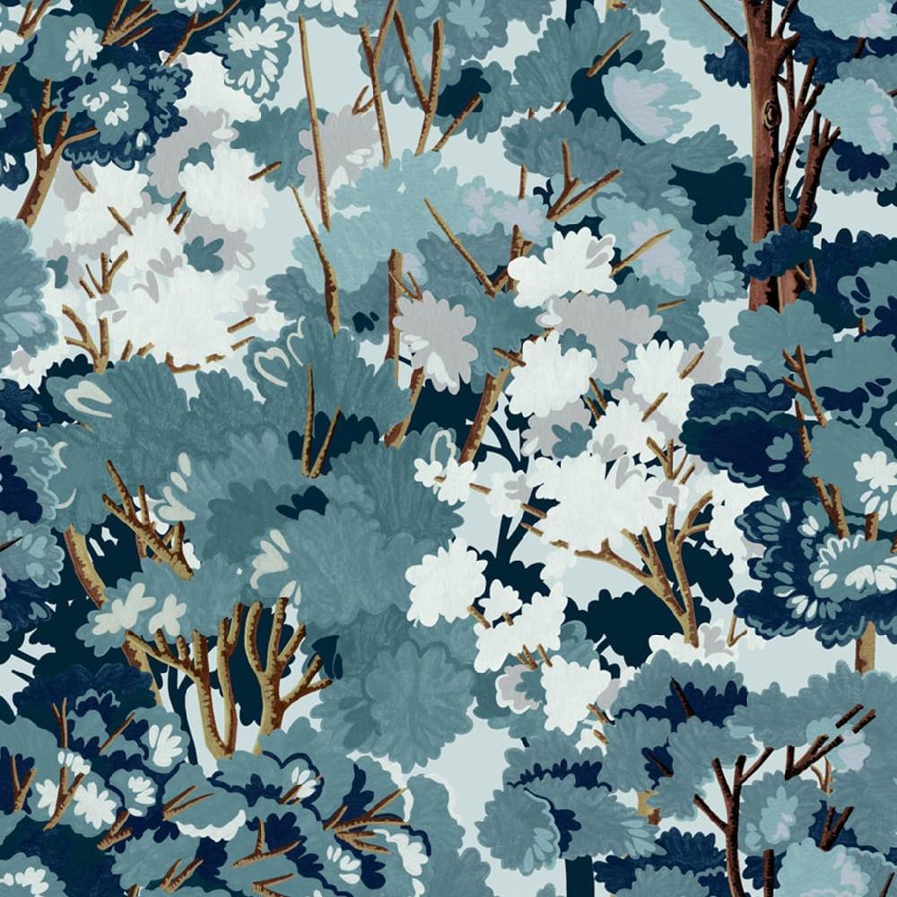 Graham & Brown Folklore Tree Blue Wallpaper