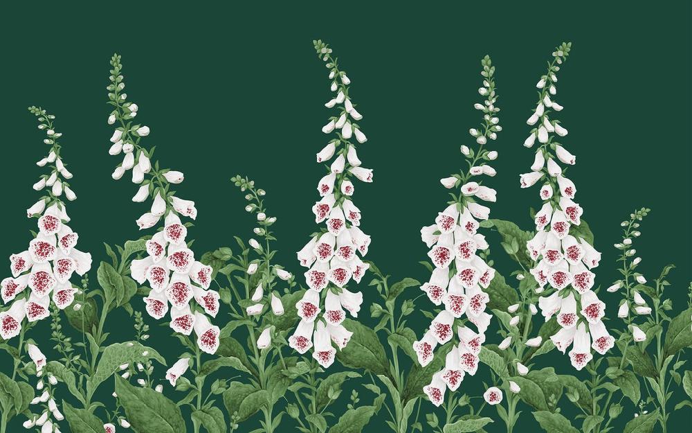 Graham & Brown Foxglove Emerald Mural