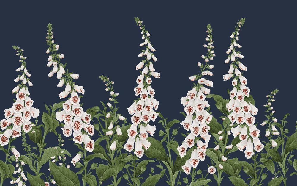 Graham & Brown Foxglove Midnight Mural