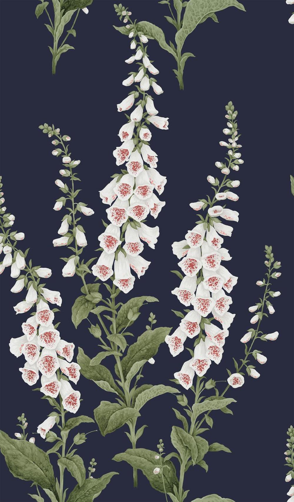Graham & Brown Foxglove Midnight Wallpaper
