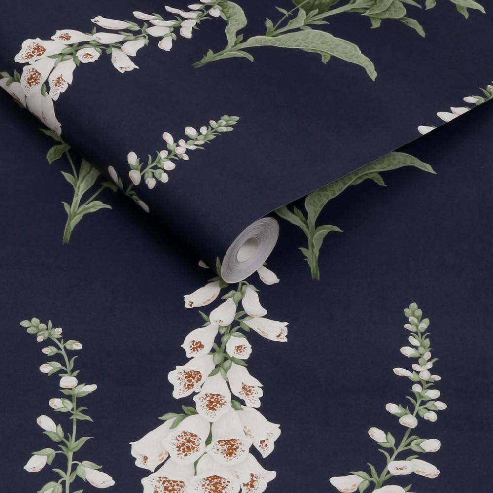Graham & Brown Foxglove Midnight Wallpaper