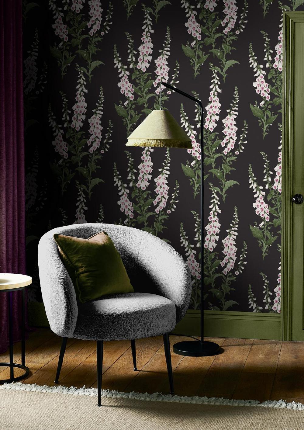 graham & brown Foxglove Night Wallpaper