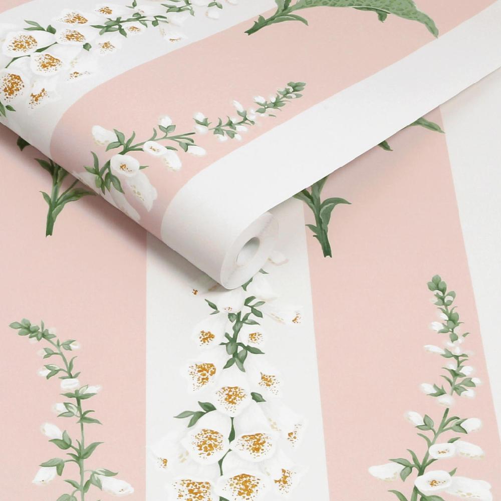 Graham & Brown Foxglove Stripe Blush Wallpaper