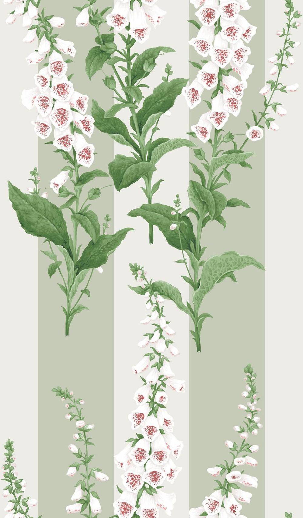 Graham & Brown Foxglove Stripe Sage Wallpaper