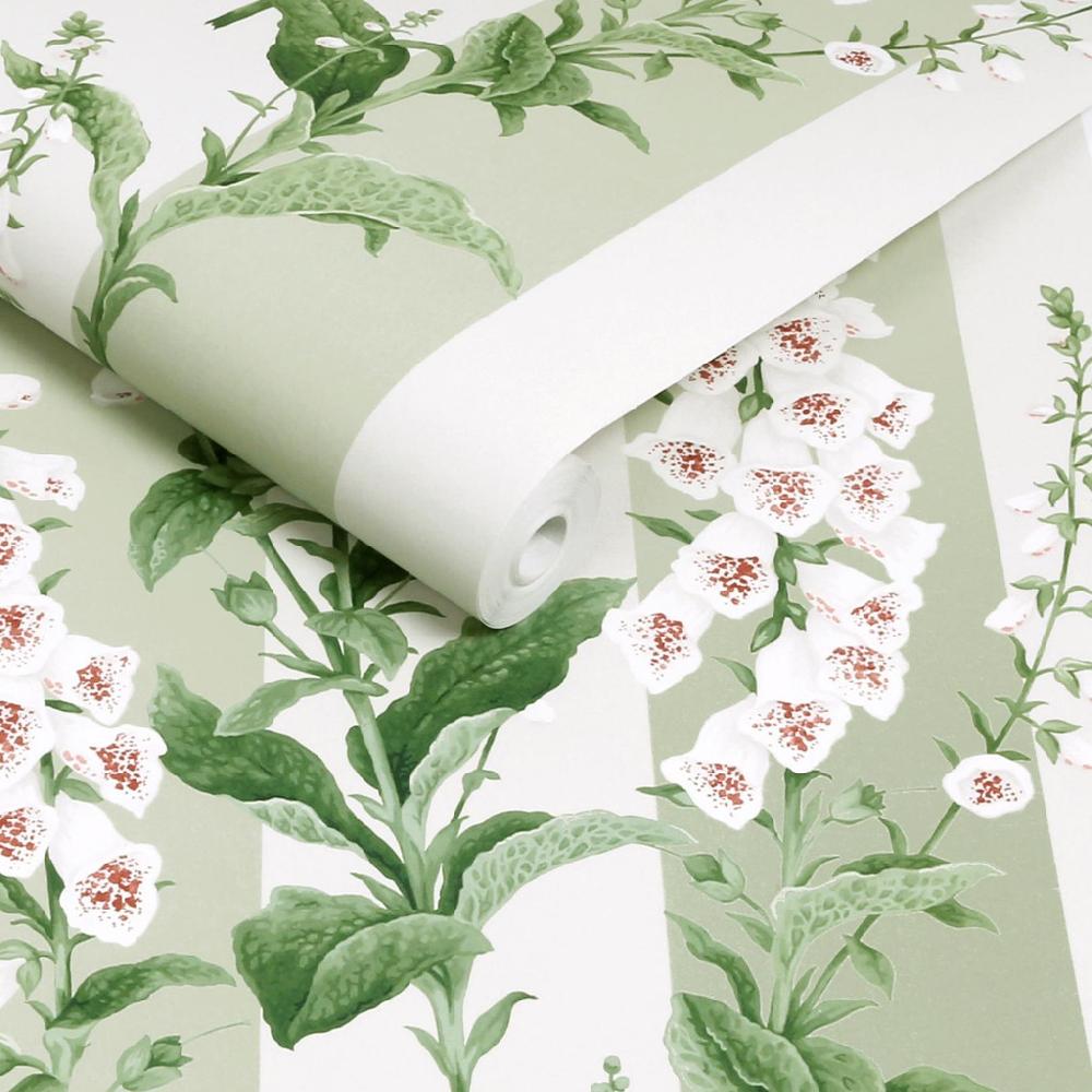 Graham & Brown Foxglove Stripe Sage Wallpaper