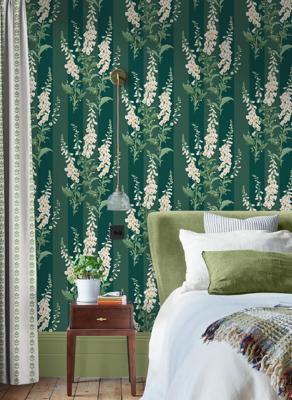 graham & brown Foxglove Stripe Teal Wallpaper