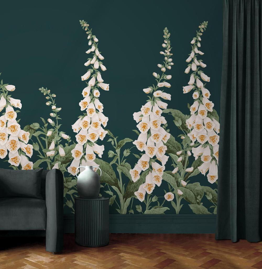 Graham & Brown Foxglove Teal Mural