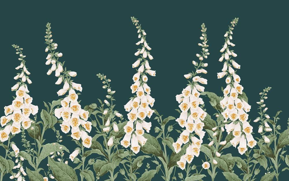 Graham & Brown Foxglove Teal Mural