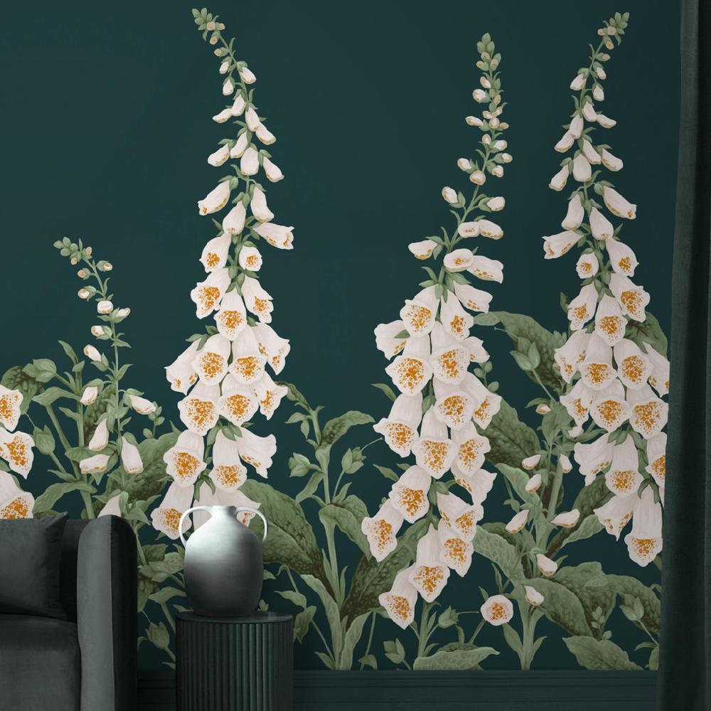 graham & brown Foxglove Teal Mural
