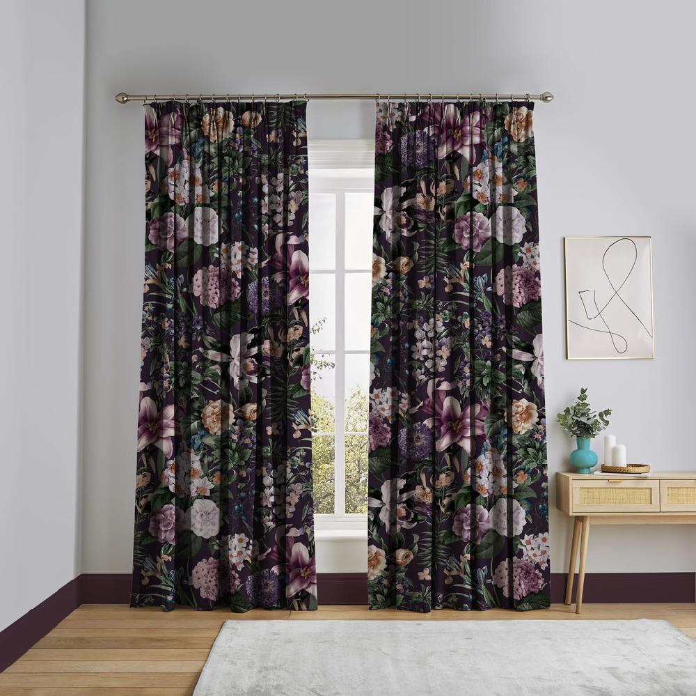 graham & brown Glasshouse Flora Amethyst Curtains