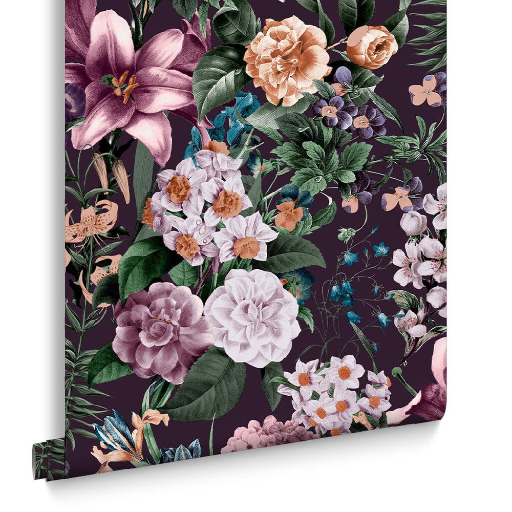 Graham & Brown Glasshouse Flora Amethyst Wallpaper