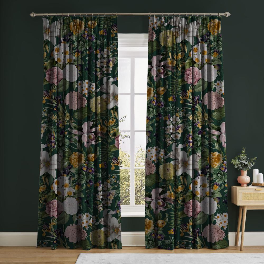 graham & brown Glasshouse Flora Emerald Curtains