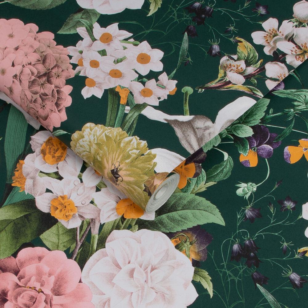 Graham & Brown Glasshouse Flora Emerald Wallpaper