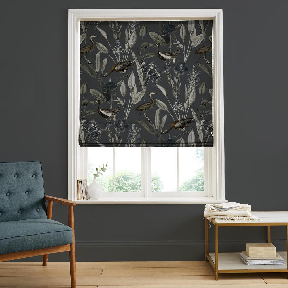 graham & brown Glasshouse Midnight Roman Shade