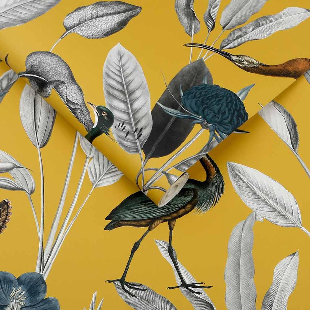 Graham & Brown Glasshouse Mustard Wallpaper